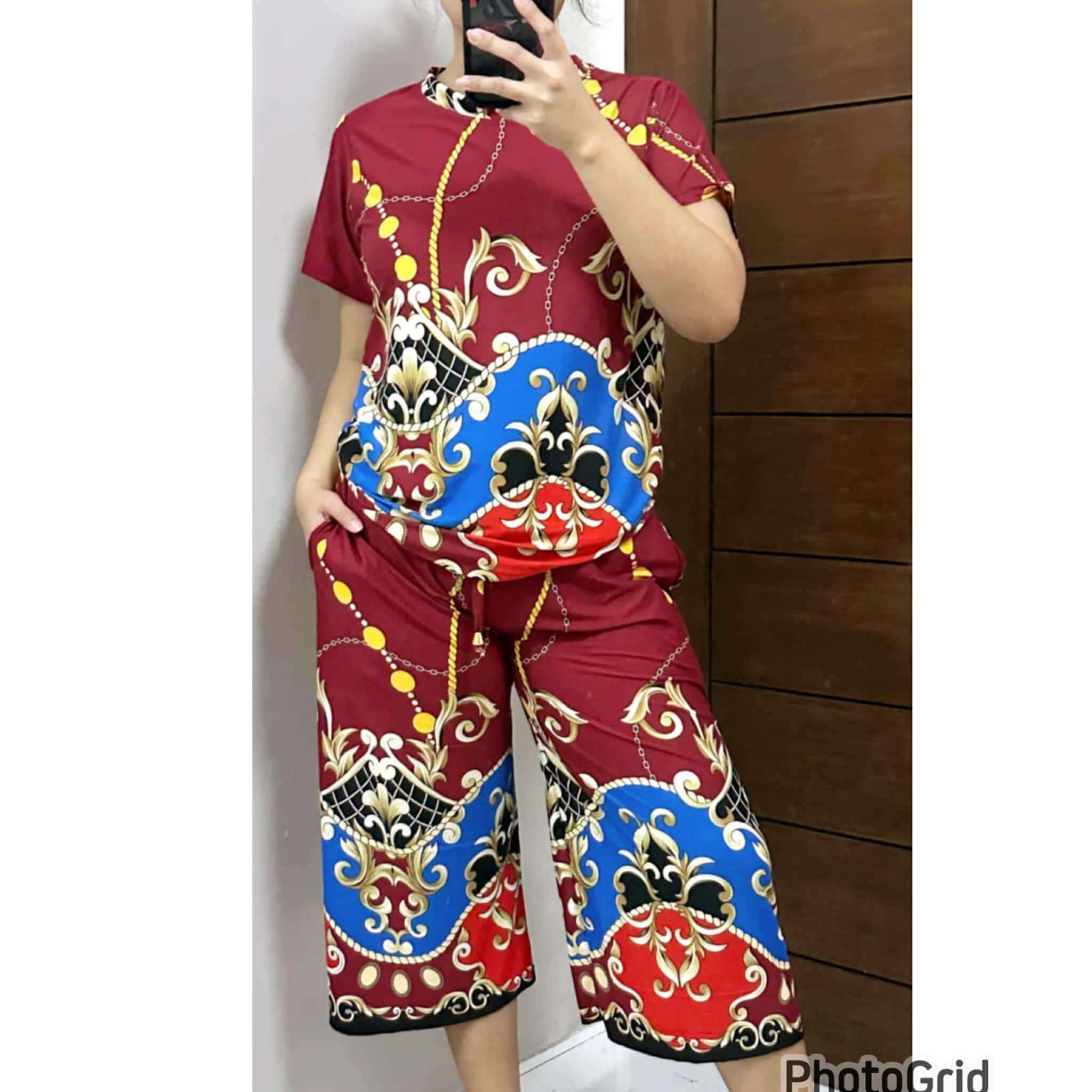 SENEPA SQUAREPANTS TERNO WOMEN SET FIT M TO XL STRETCHABLE | Shopee ...