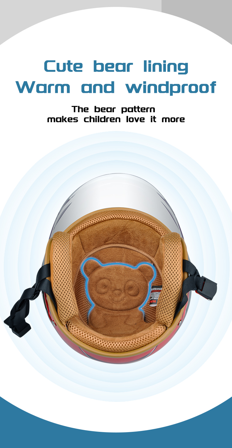 NEVA Kd-40 Helmet For Kids 3 Patterns Motorcycle 4 To 12 Years Old Half ...