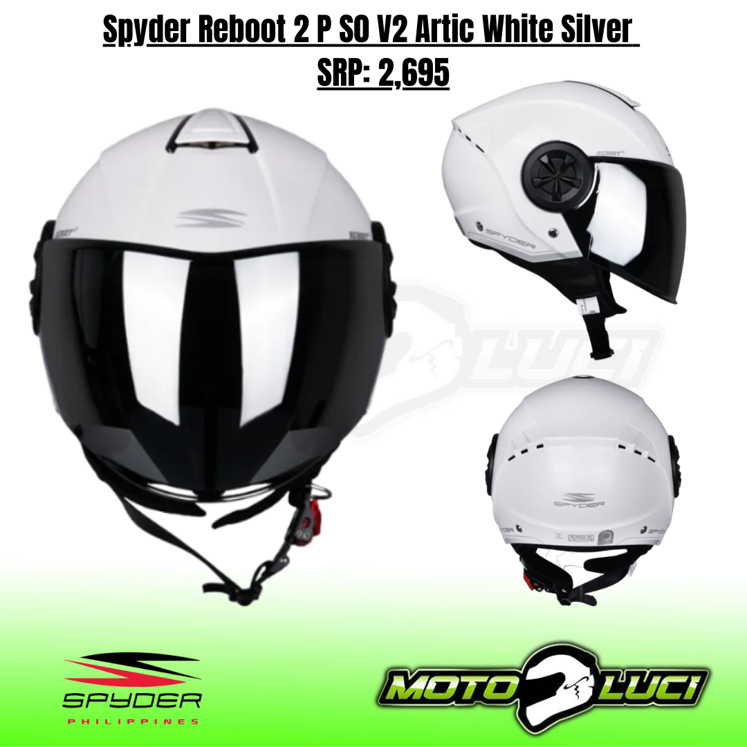 Spyder Reboot P S0 V2 Open Face Helmet Free Clear Visor