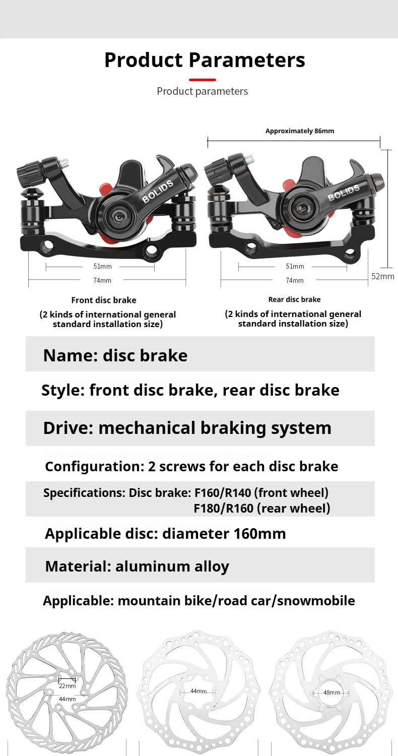 Zoom Mechanical Front Disc Brake Caliper To Be Used With A 160mm. I.S