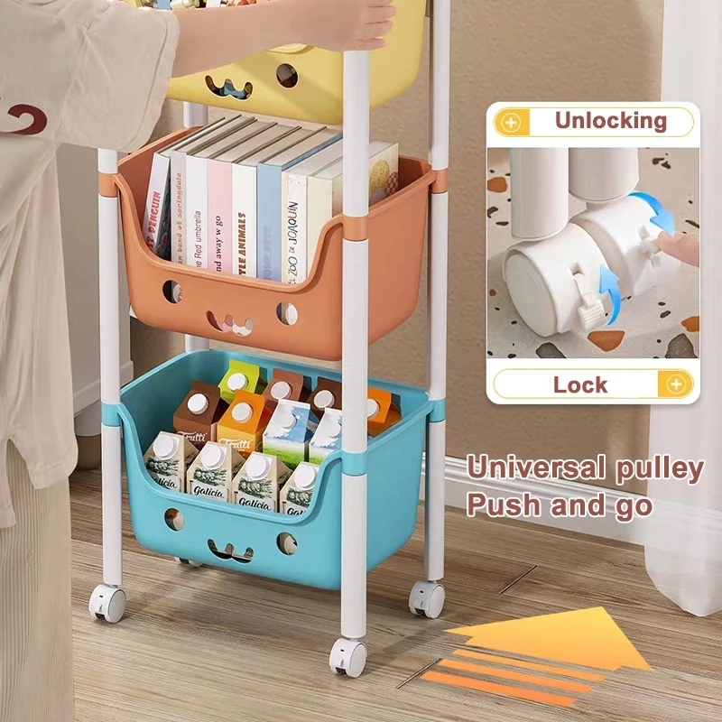 3/4/5 Tier Children's Toy Storage Rack Household Storage Shelf Snack ...