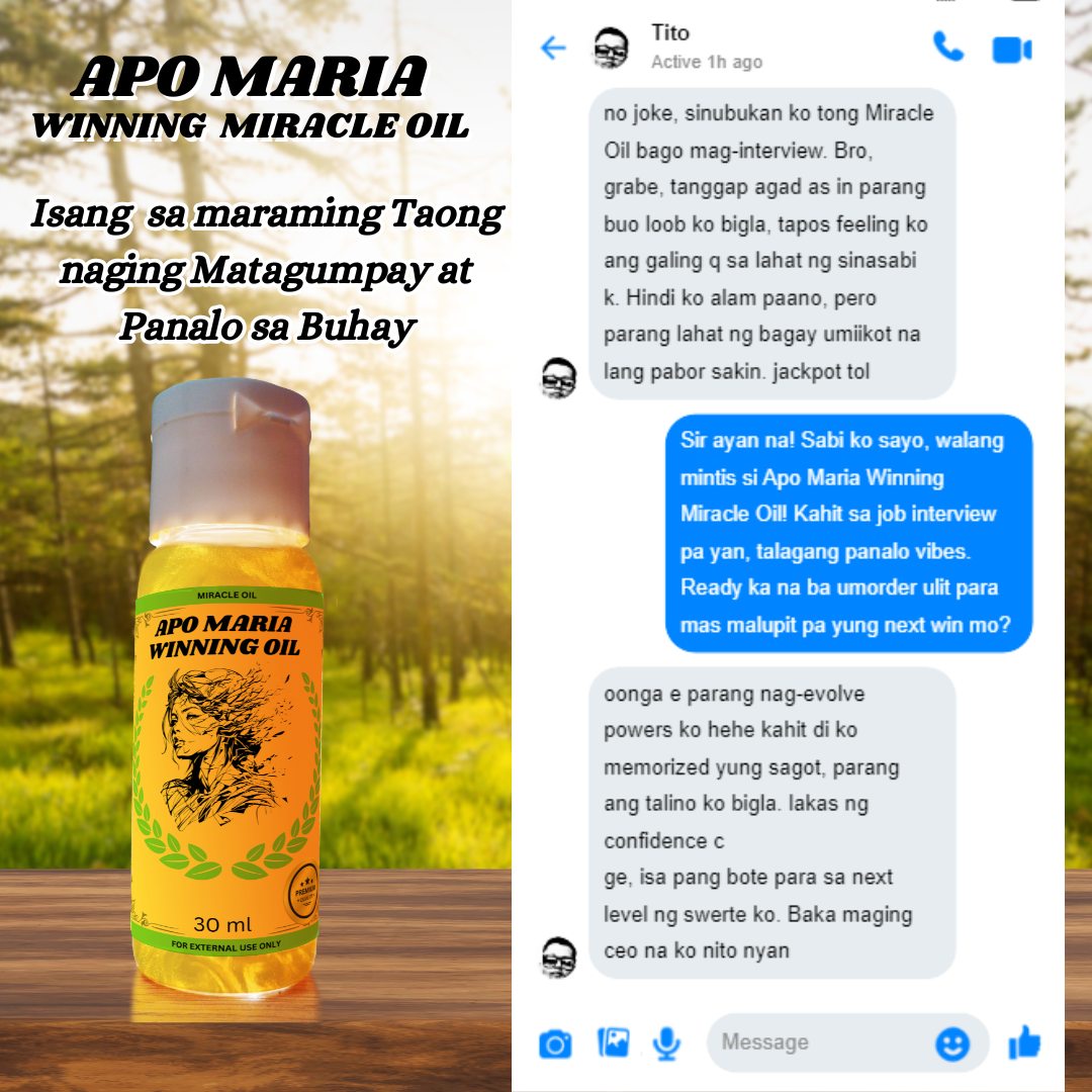 Apo Maria - Winning Miracle Oil 10K likes • 15K followers best winning ...