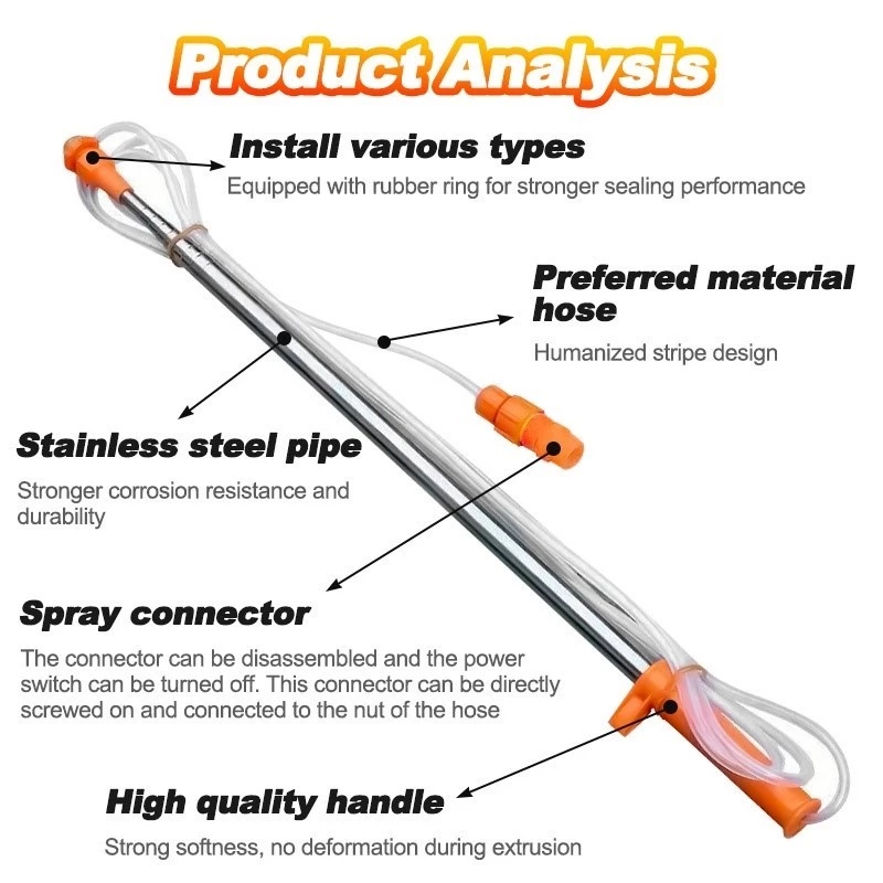 3.6m Retractable Spraying Rod Stainless Steel Pesticide Spray Sprayer ...