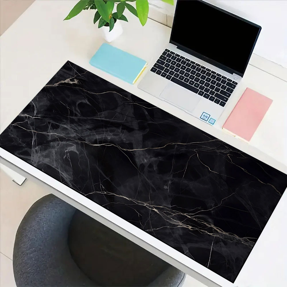 1pc black Marble texture Large Mouse Pad computer mat Desk Mat keyboard ...
