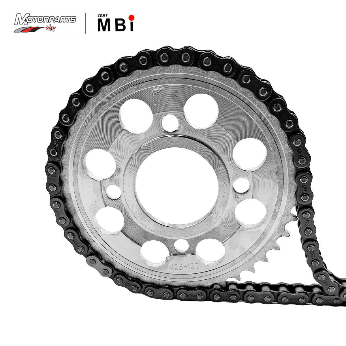 MBI Motorcycle Sprocket and Chain Set for BARAKO, XRM, TMX SUPREMO ...