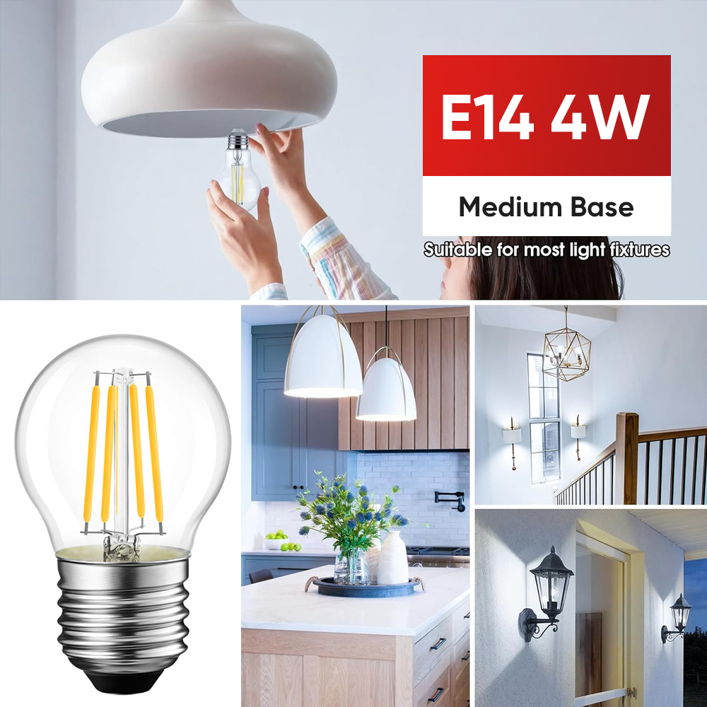 Mitsushi Retro 4W LED Filament Bulbs, E14，E27 Interface filament lamp ...