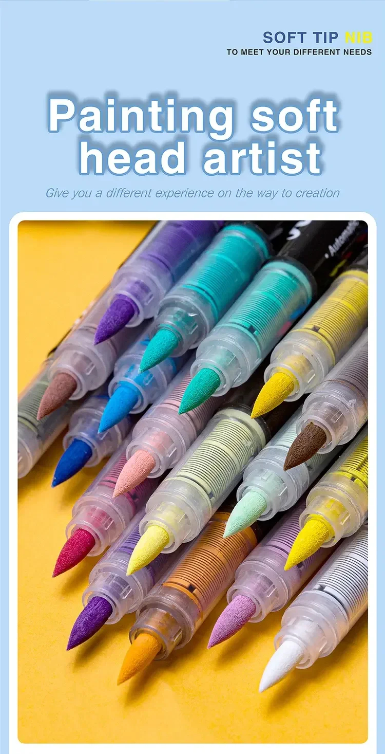 24/60 Colors Acrylic Marker Pen for Rock Painting, Art Supplies Markers ...