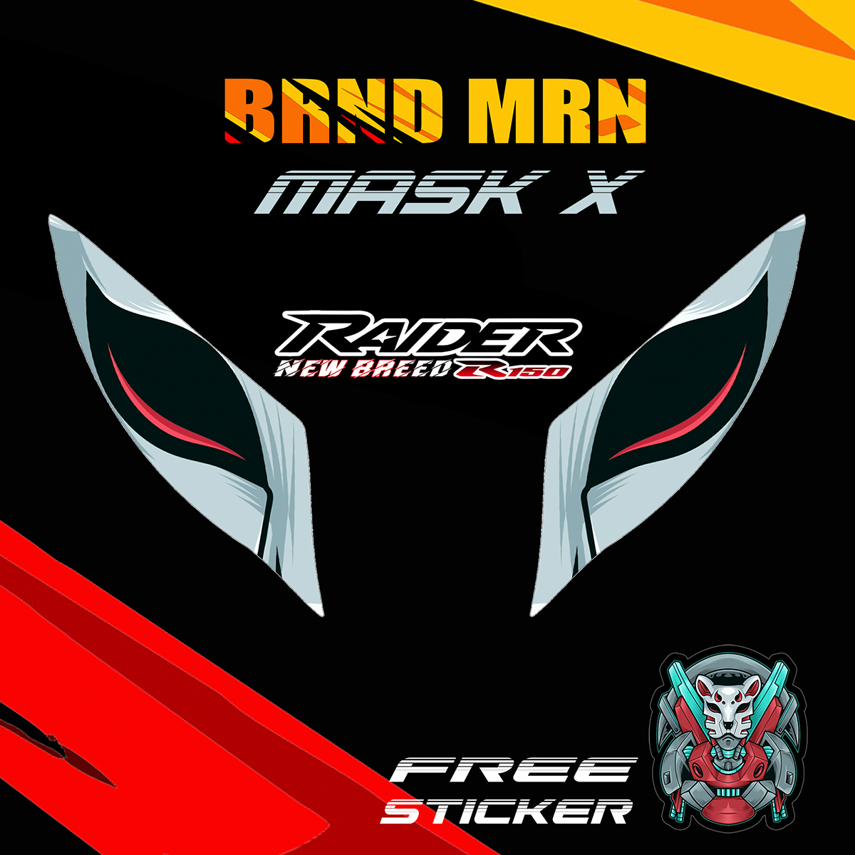 SUZUKI RAIDER R150 NEW BREED WINKER EYE DECAL STICKER TINT PROTECTOR ...