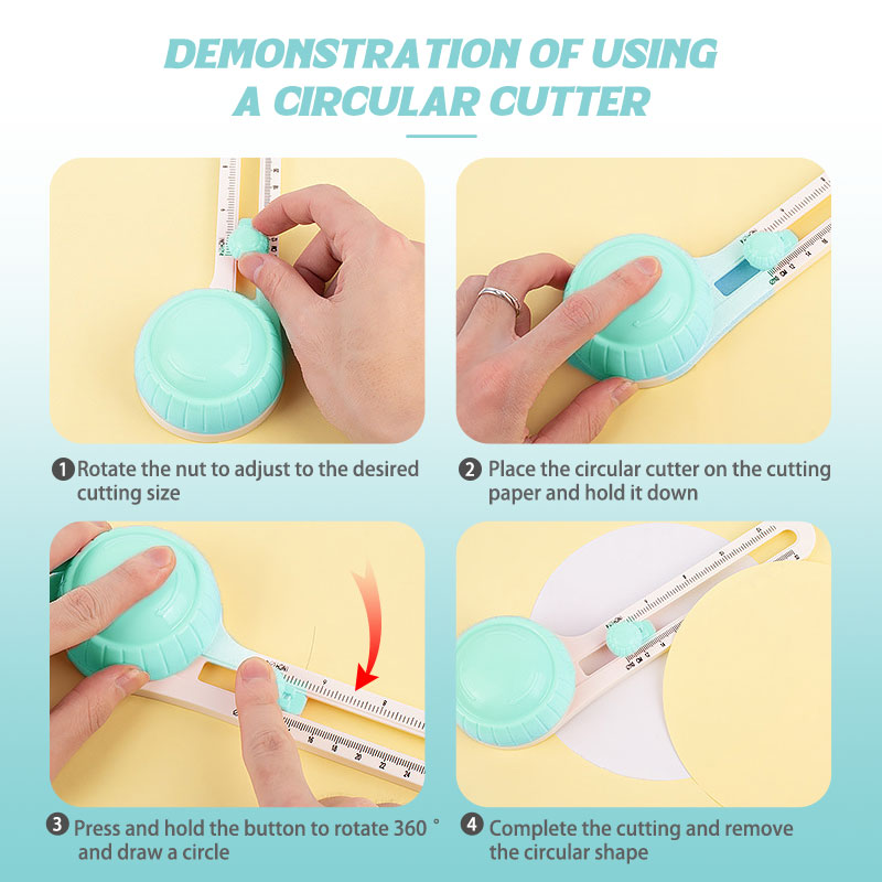 Officom 360 Rotary Manual Round Paper Cutter Round Trimmers Circular ...