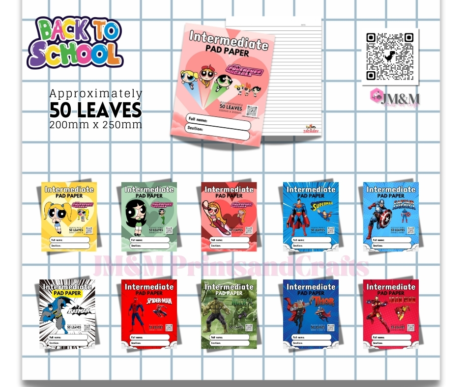 PERSONALIZED INTERMEDIATE WRITING PAD PAPER 50LVS. Part1 | Shopee ...