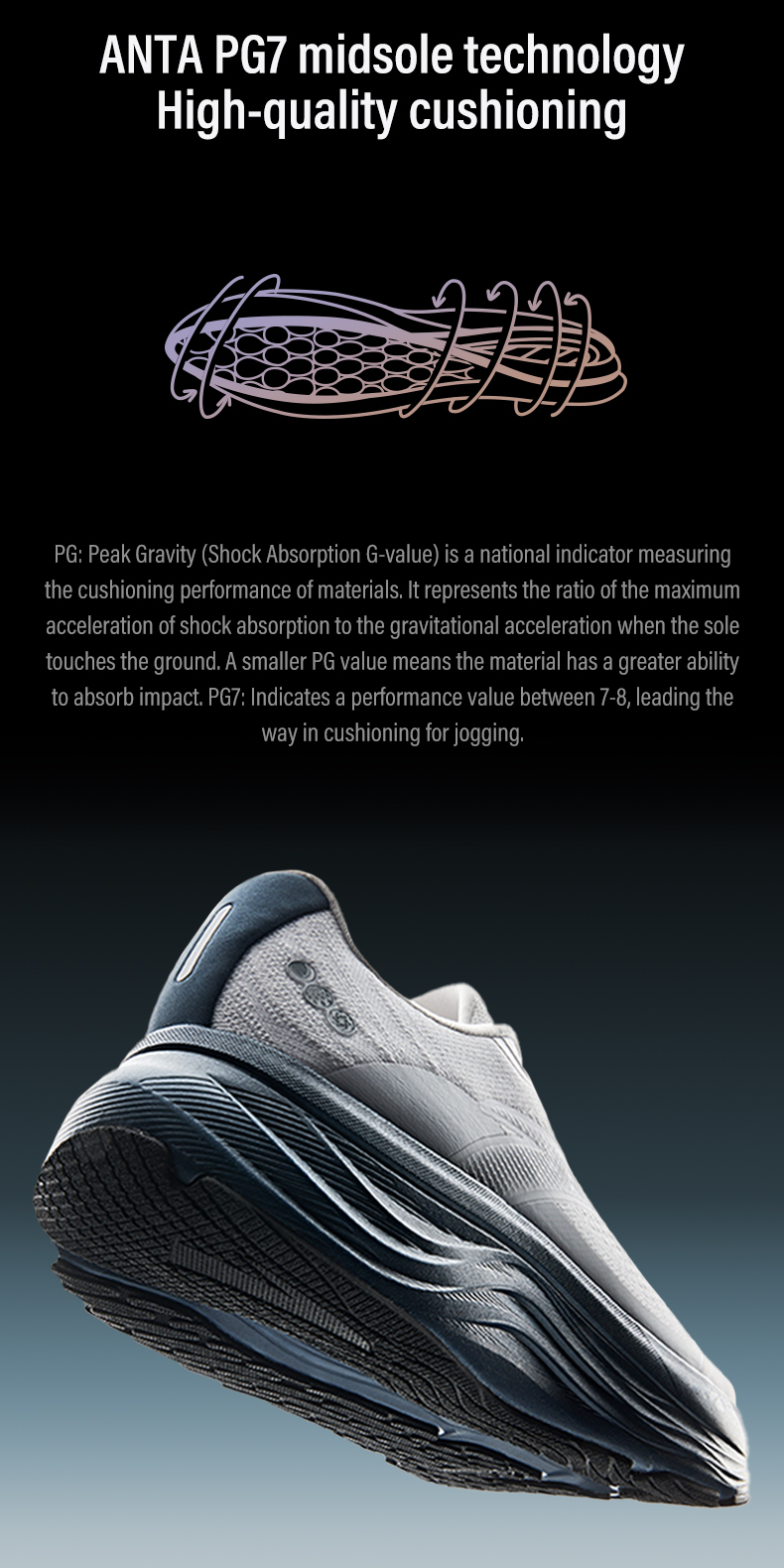 ANTA Men PG7 Travel 2 Running Shoes Cushioning Rebound Shock Absorption ...