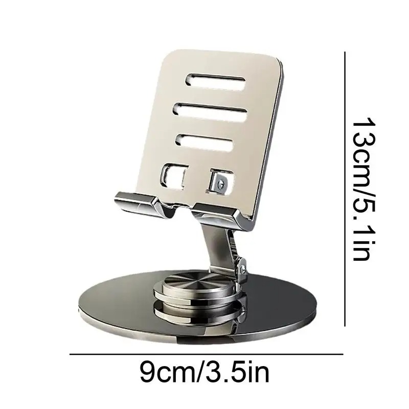 Foldable Metal Phone Holder Rotary Alloy Metal Cellphone Tablet Stand ...