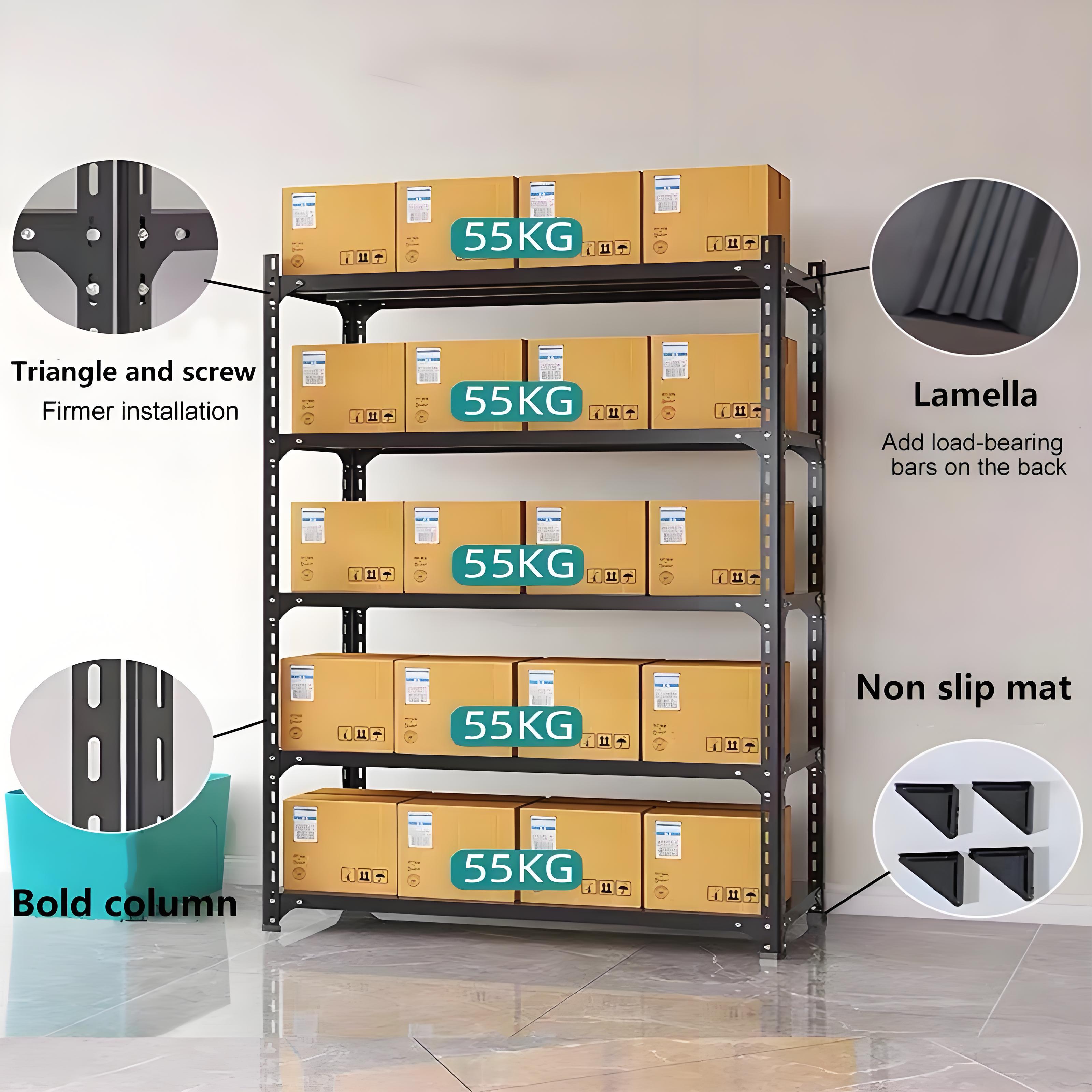 6 Layers Metal Rack Steel Boltless Organizer Shelf Stainless Rack ...