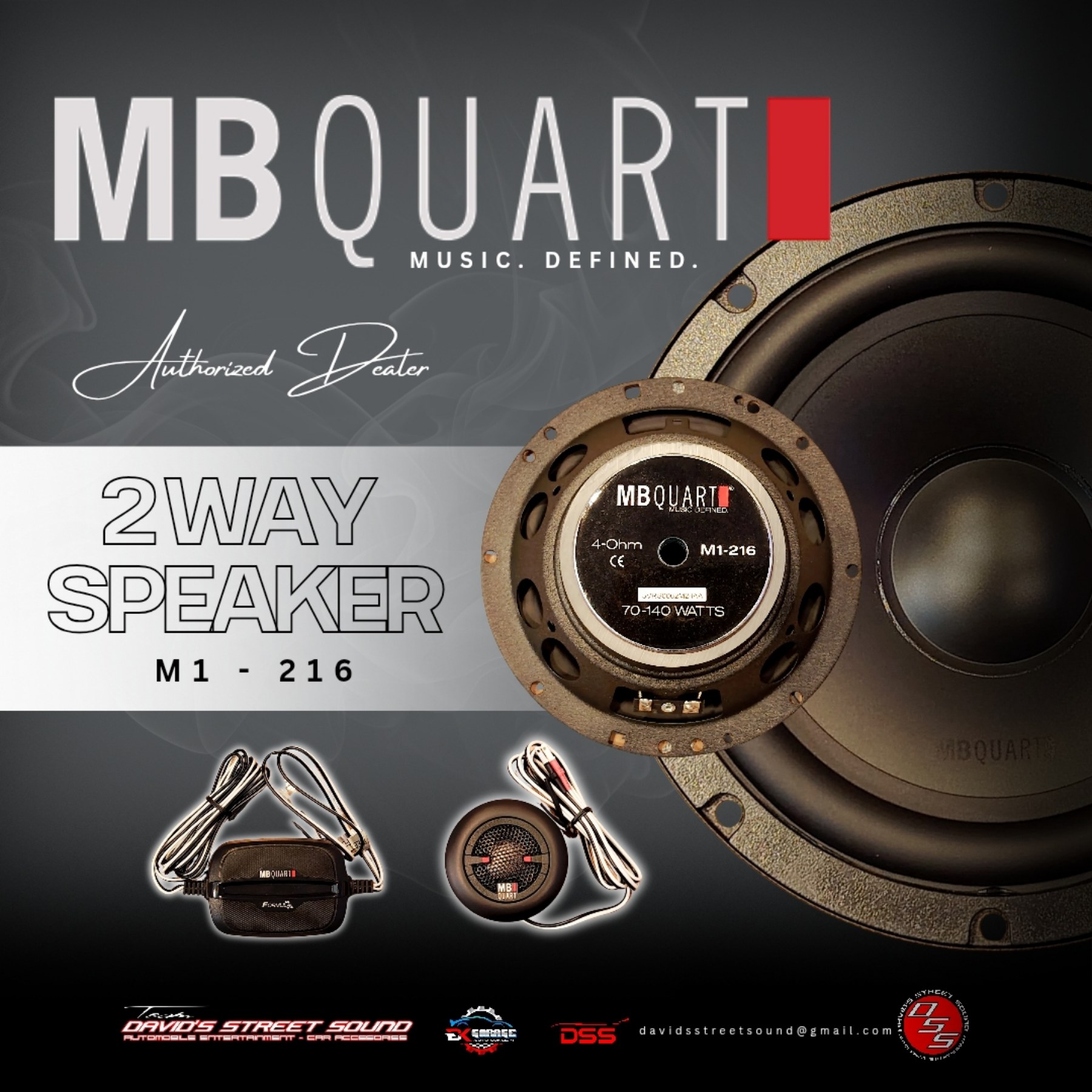 MB QUART M1-216 2 WAY COMPONENT SPEAKER, 2 WAY SPEAKER, MBQUART 2WAY ...