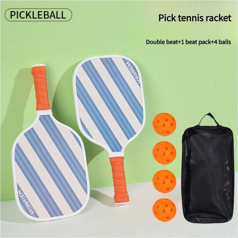 Pickleball paddle set of 2 racquets and 4 balls pickle ball racket ...