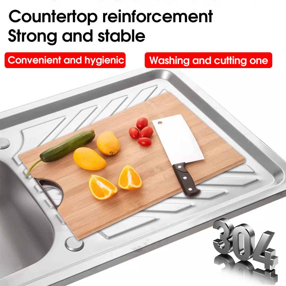 【Special offer】 Kitchen sink stainless steel sink with faucet vertical ...