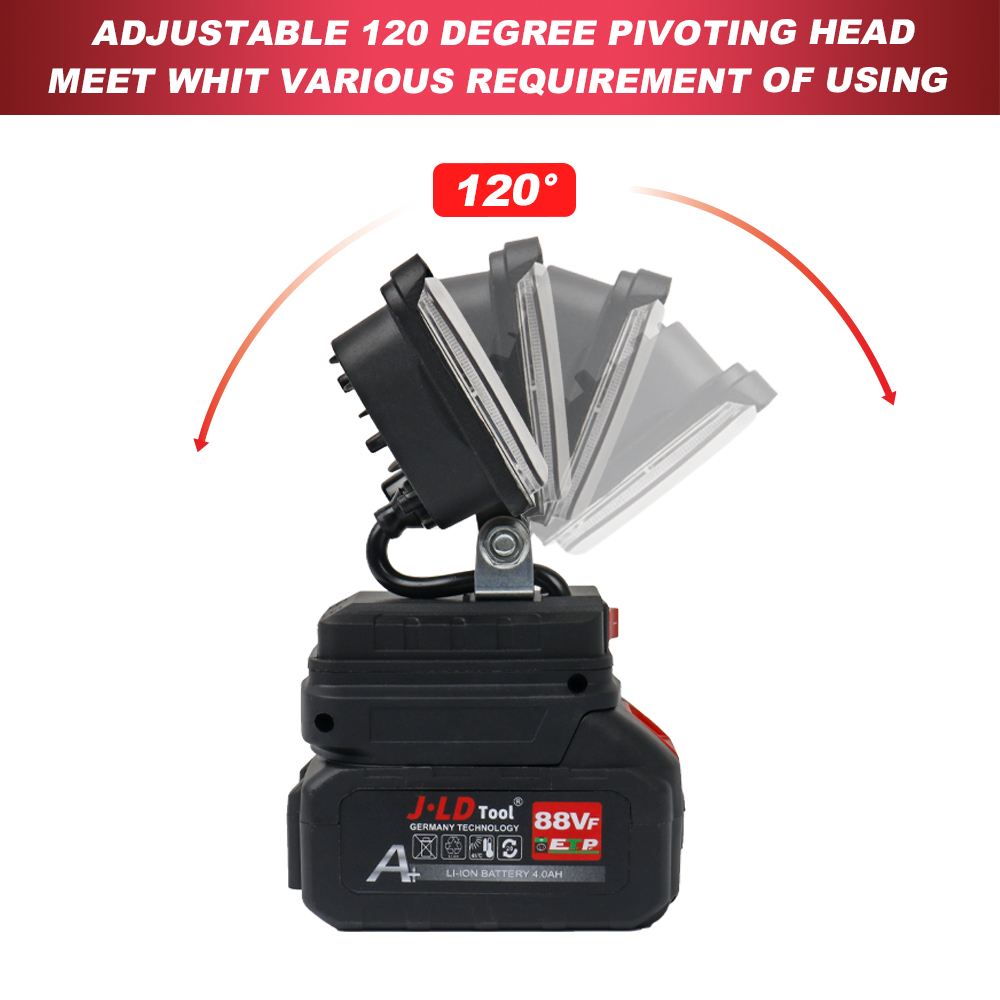 JLD Cordless LED Work Light Makita Battery Outdoor Spotlight Emergency ...