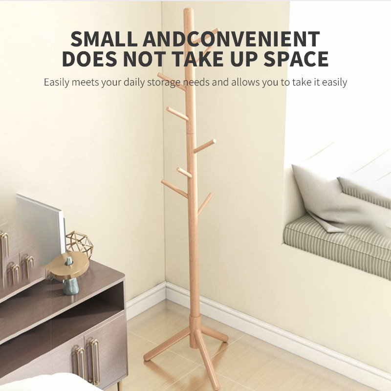 Solid Wood Bag Rack Stand Coat Rack 1.7M Multi Bag Coat Rack Umbrella ...