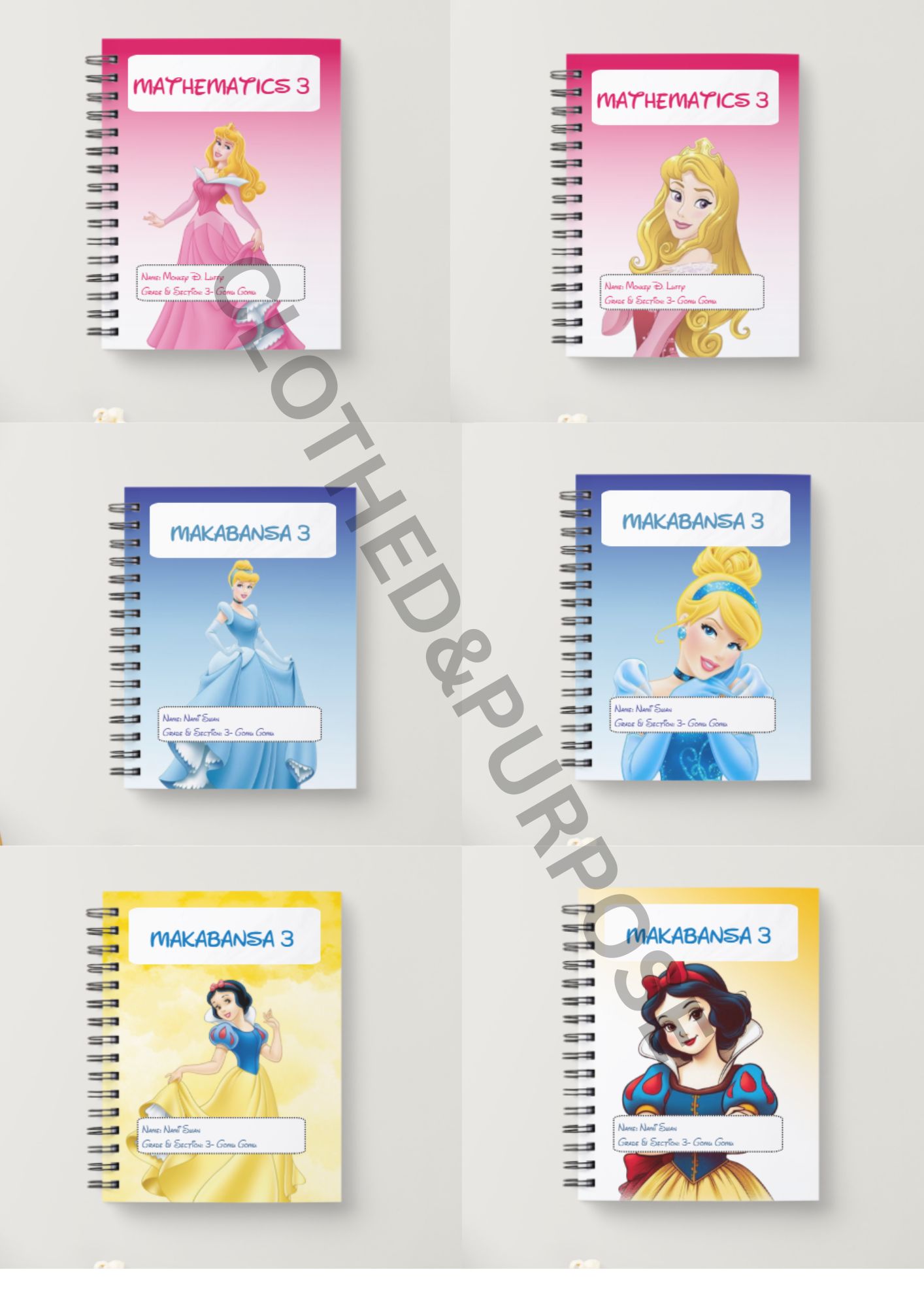 PERSONALIZED/CUSTOMIZED NOTEBOOK WITH NAME, NAME OF SCHOOL & SUBJECT ...