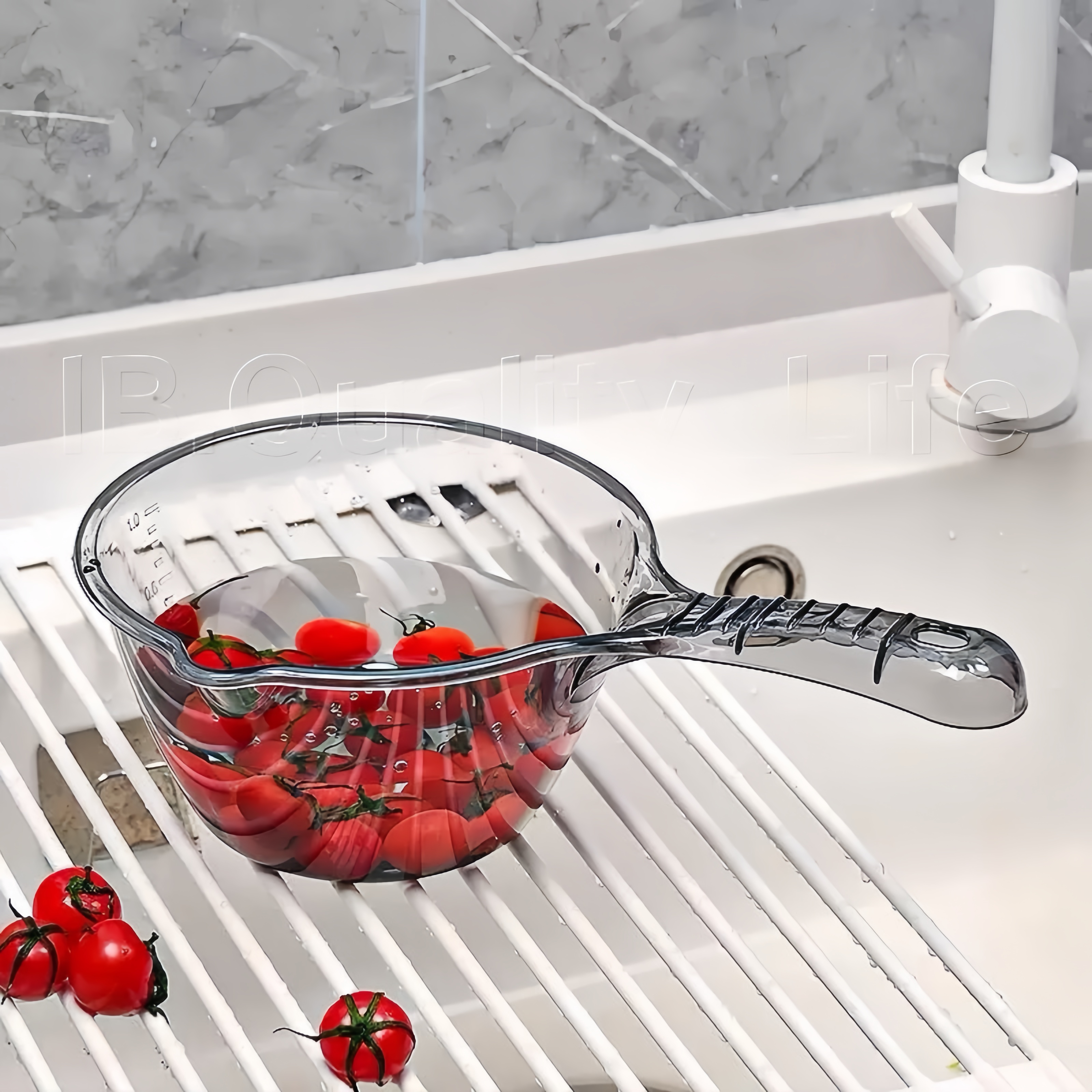 PET Transparent Tabo Big Water Dipper Aesthetic Clear Scooper Bathroom ...