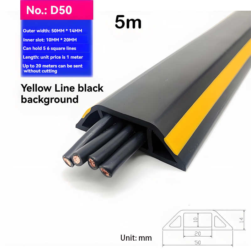 5M PVC Floor Cable Sheath Floor Cable Protection Strip Rubber Cable ...