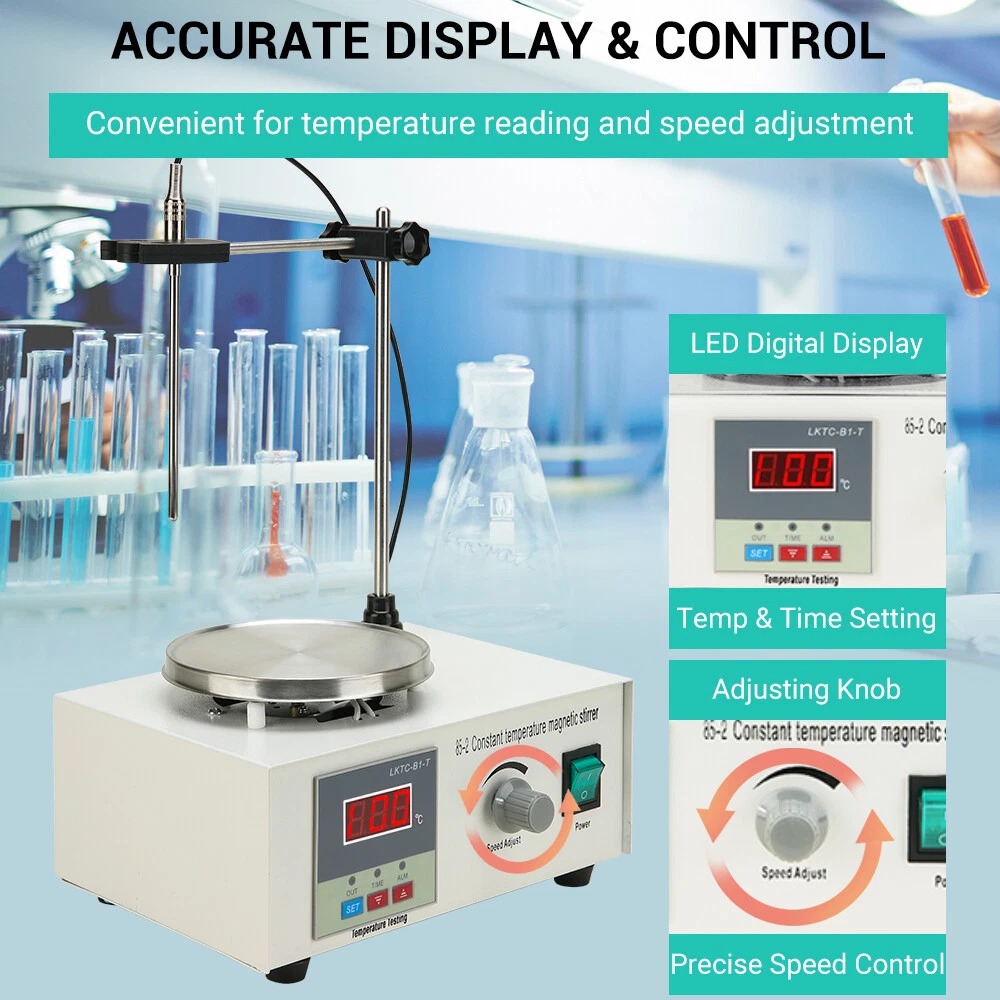 Adjustable mixer mixer laboratory mixer 300W 220V 85-2 heating plate ...