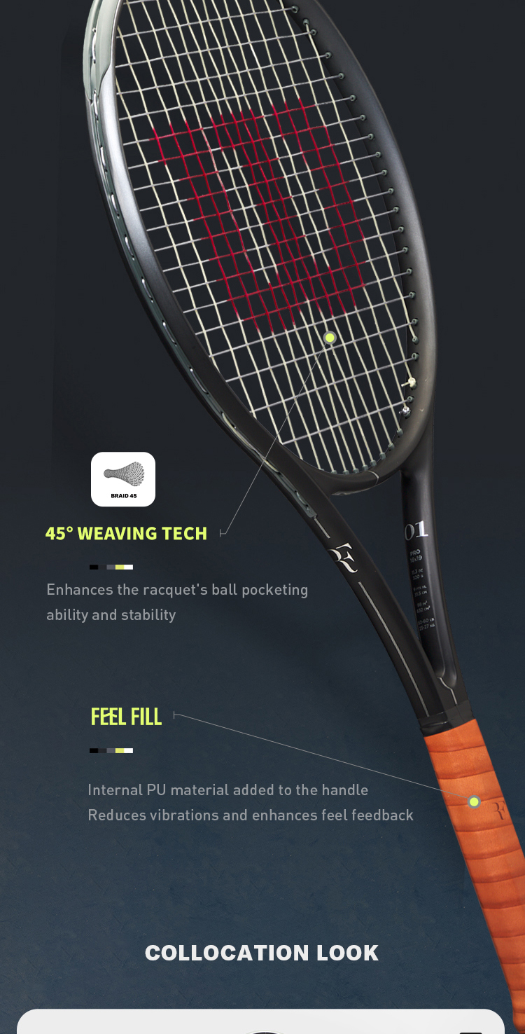 WILSON Roger Federer 01 FUTURE Lite Professional Tennis Racket | Shopee ...