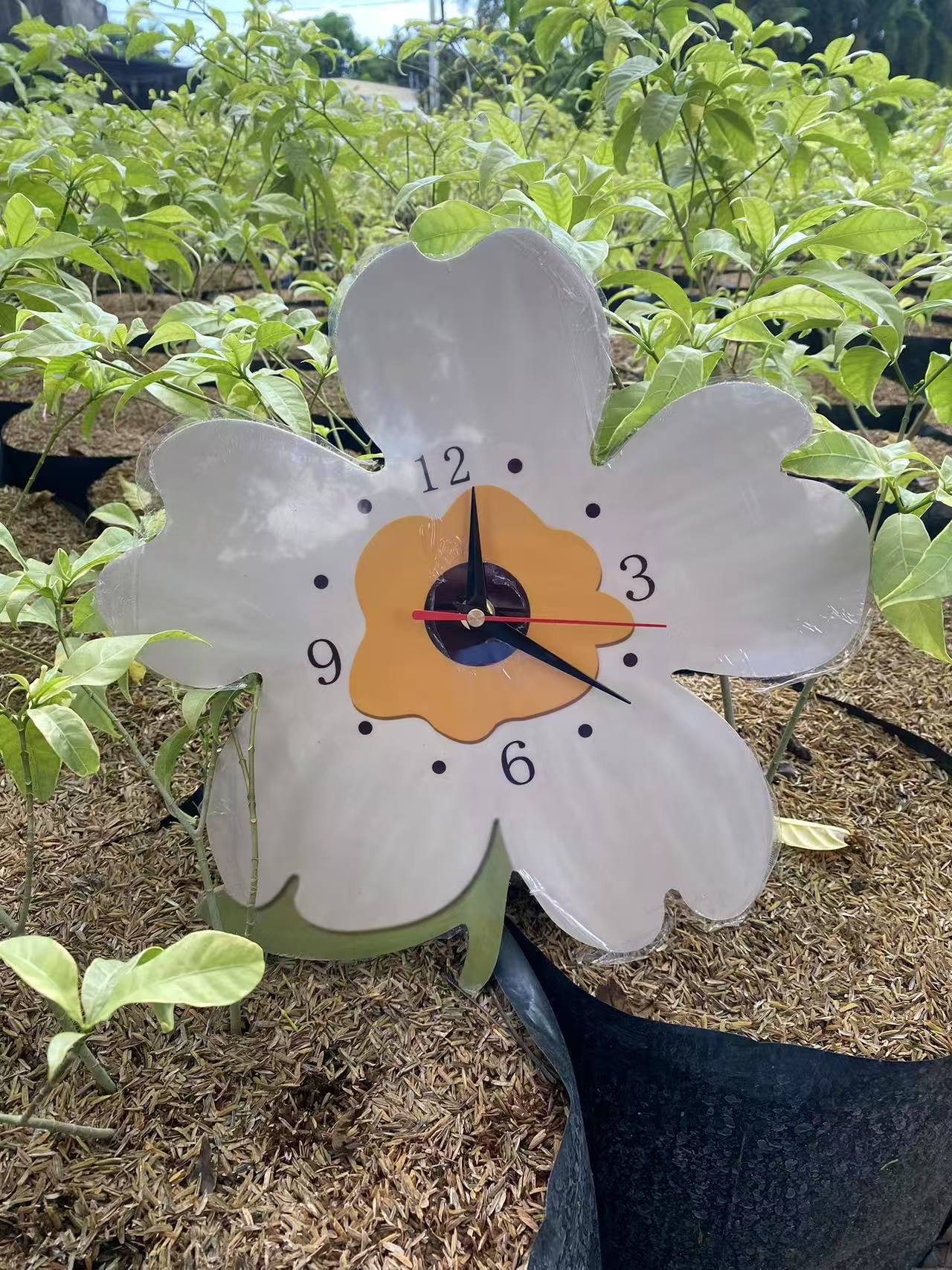 Flower creative clock living room bedroom modern simple wall clock ...