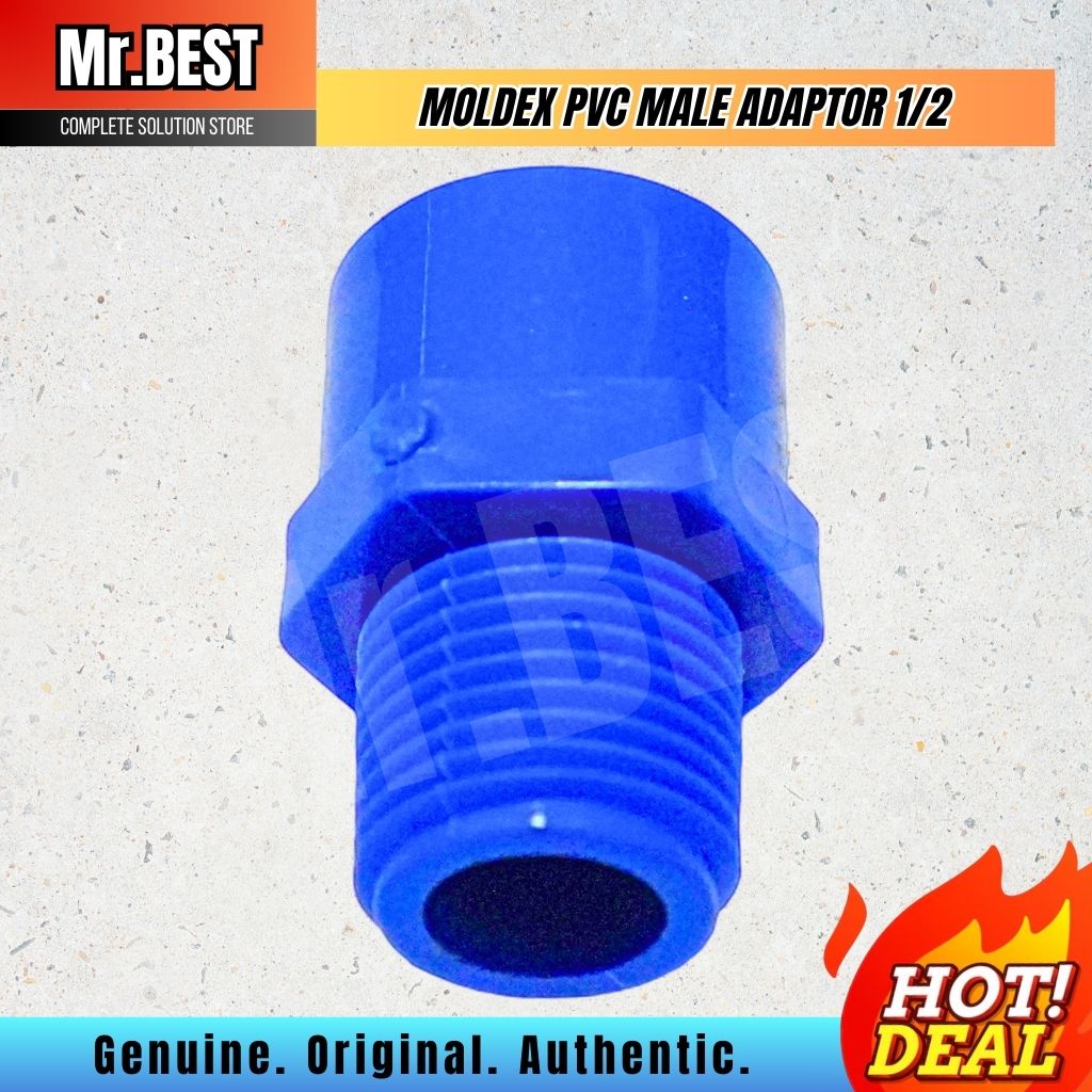 Moldex Blue PVC Fittings – Elbow, Tee, Coupling, Male Adaptor, Cap ...