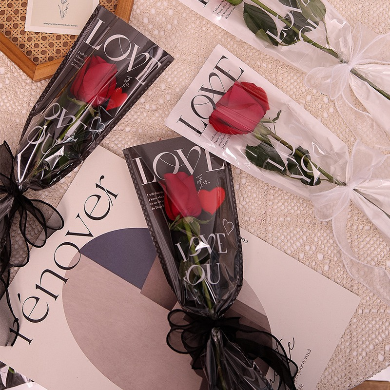 【20pcs】Single Rose Single Rose Bunk Bouquet Packaging Paper Valentine's ...