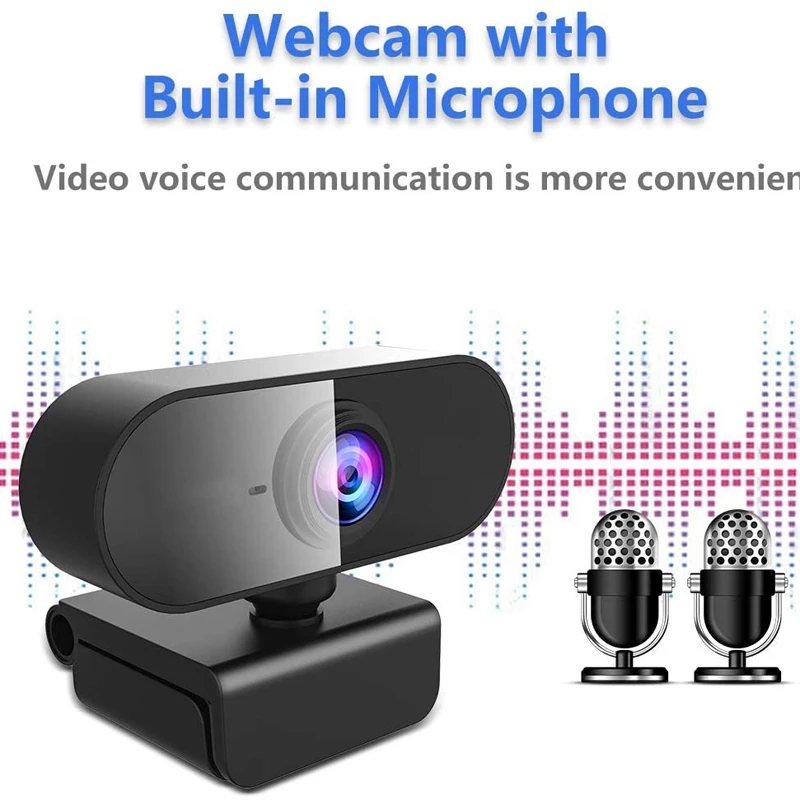 Webcam 2K Full HD Video Call For PC Laptop With Microphone Home USB ...
