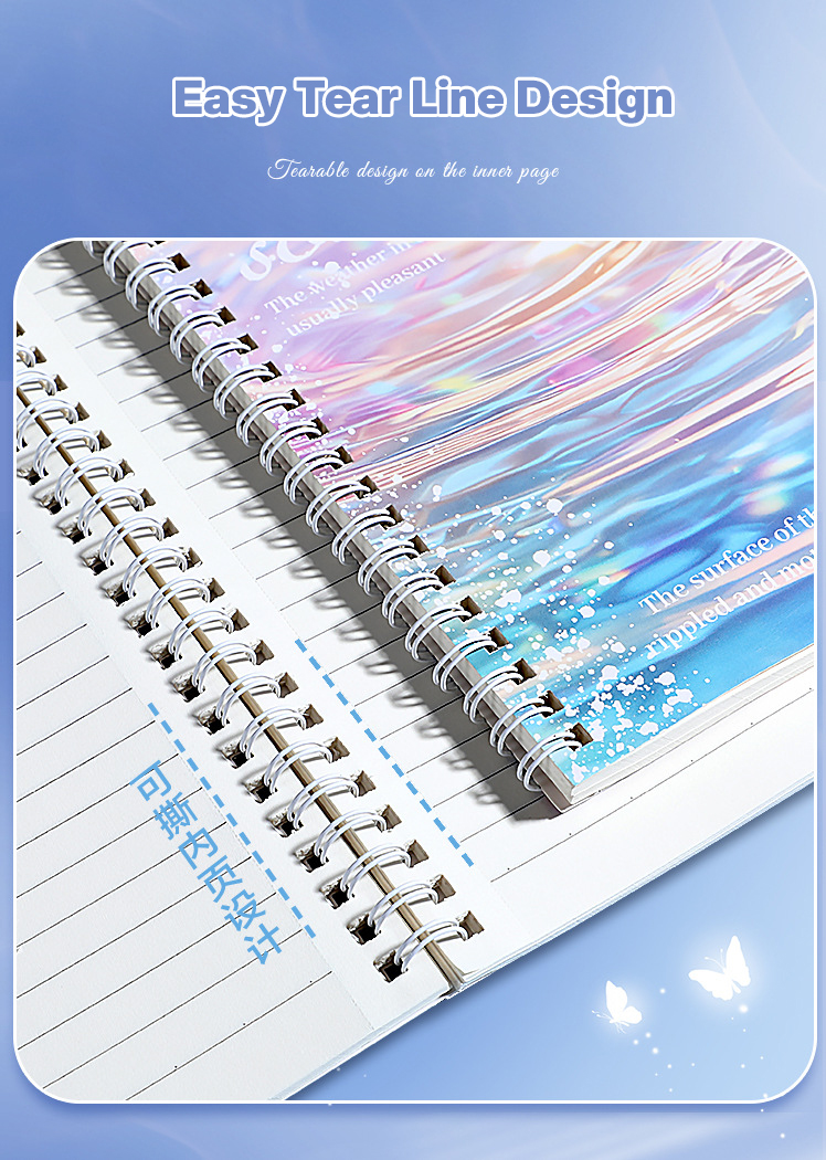 4Pc Thick A5 Spiral Spring Notebook For High School Loose Leaf Notebook ...