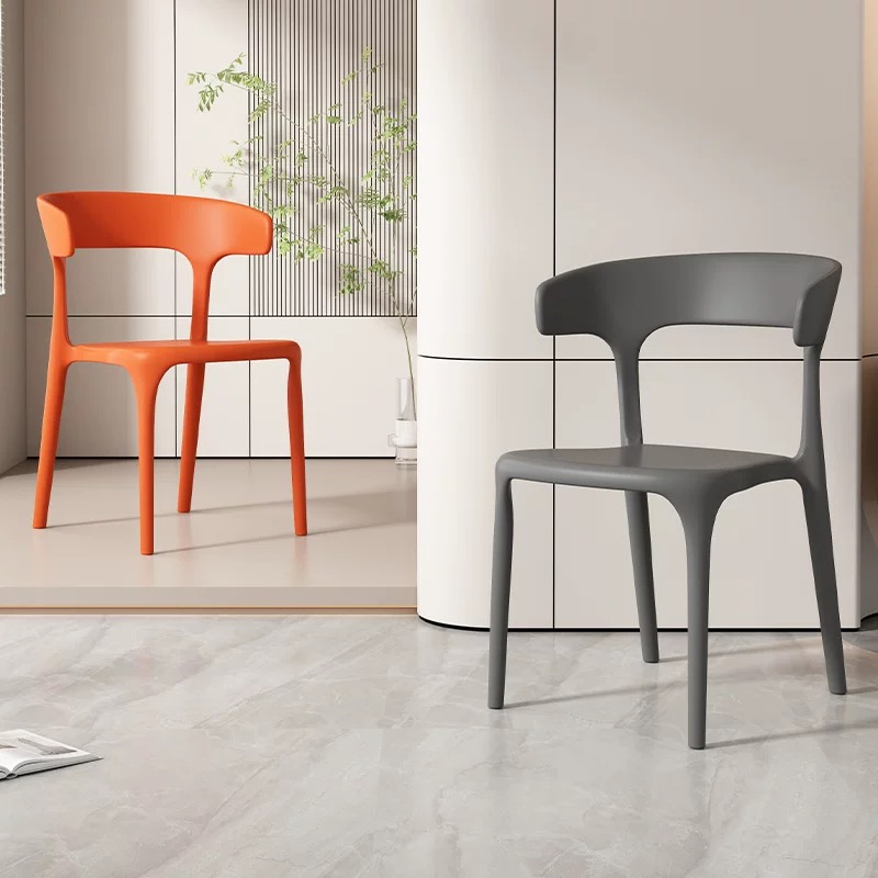 MOLECQ MALL Stackable Nordic chairs, plastic dining chairs, coffee ...