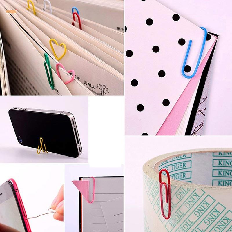 Paper Clips Multicolored Jumbo Size Giant Vinyl Coated Paper Clips for ...