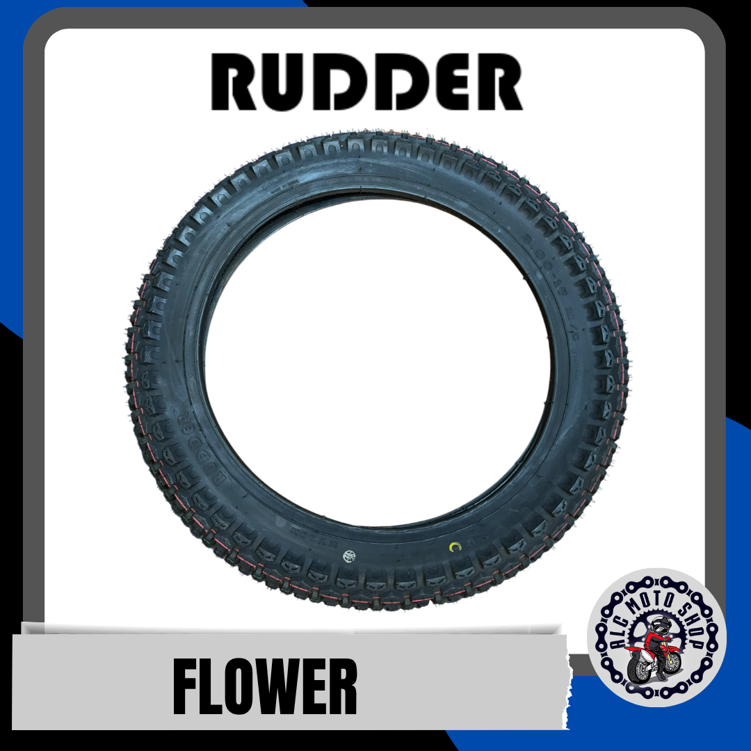 RUDDER - FLOWER TYPE MOTORCYCLE TIRE 6 PLY RATING TUBE TYPE FOR ...