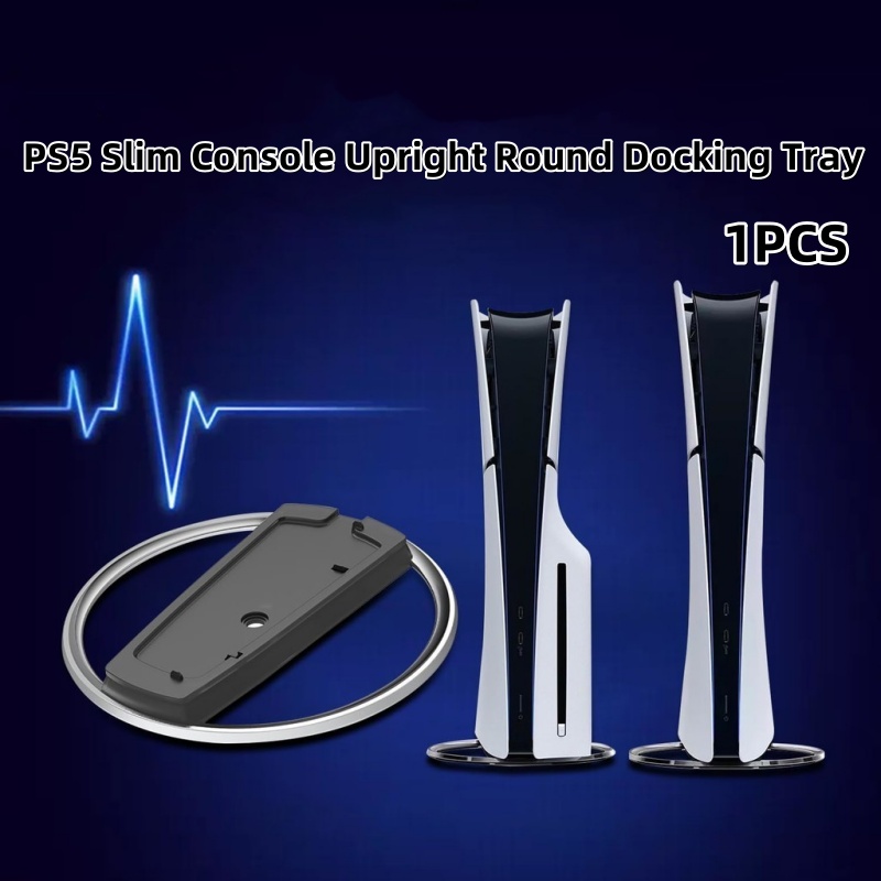 PS5 slim Upright Stand Round Docking Tray New PlayStation5 Slim Upright ...