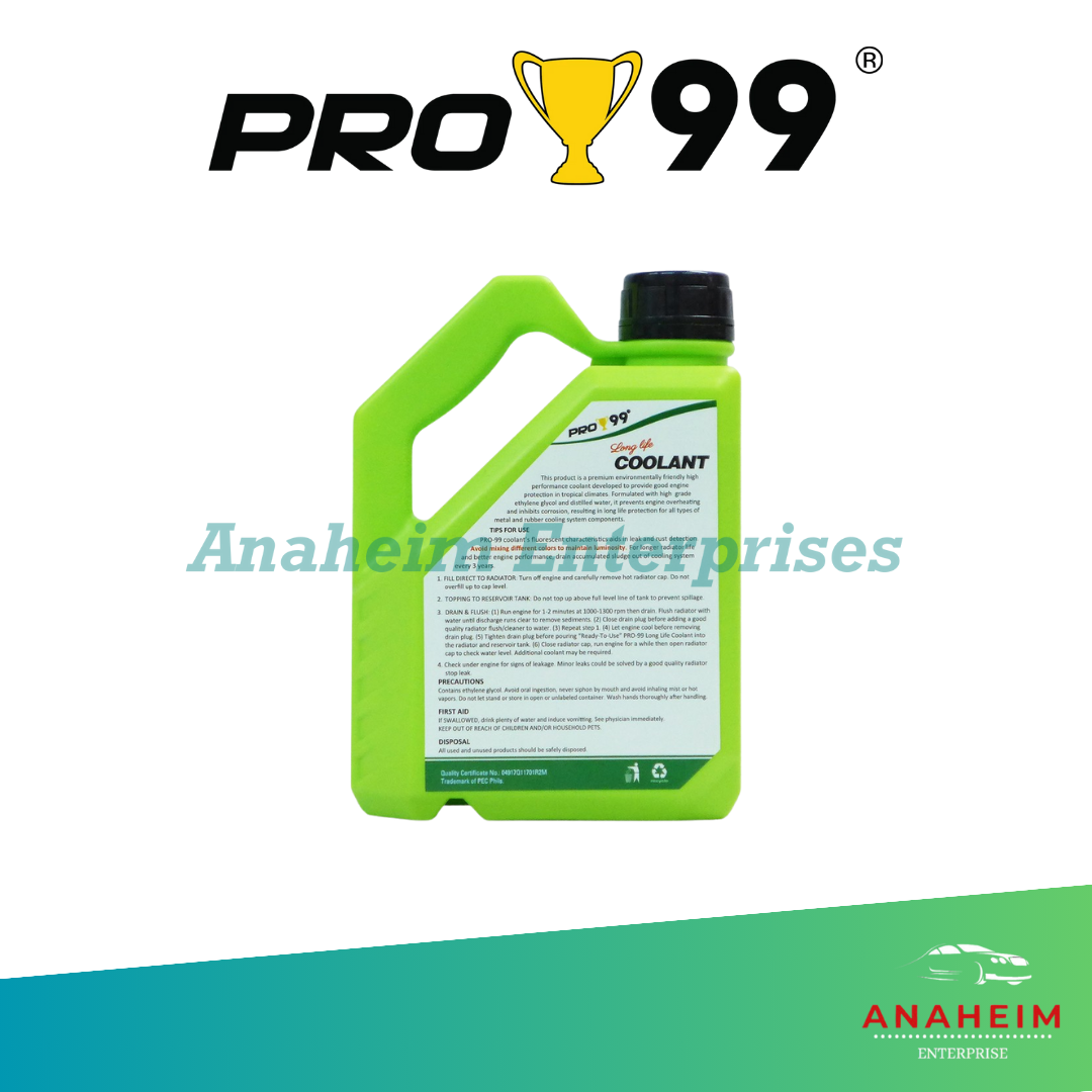 Pro 99 Long Life Antifreeze Coolant Green (2L) | Shopee Philippines