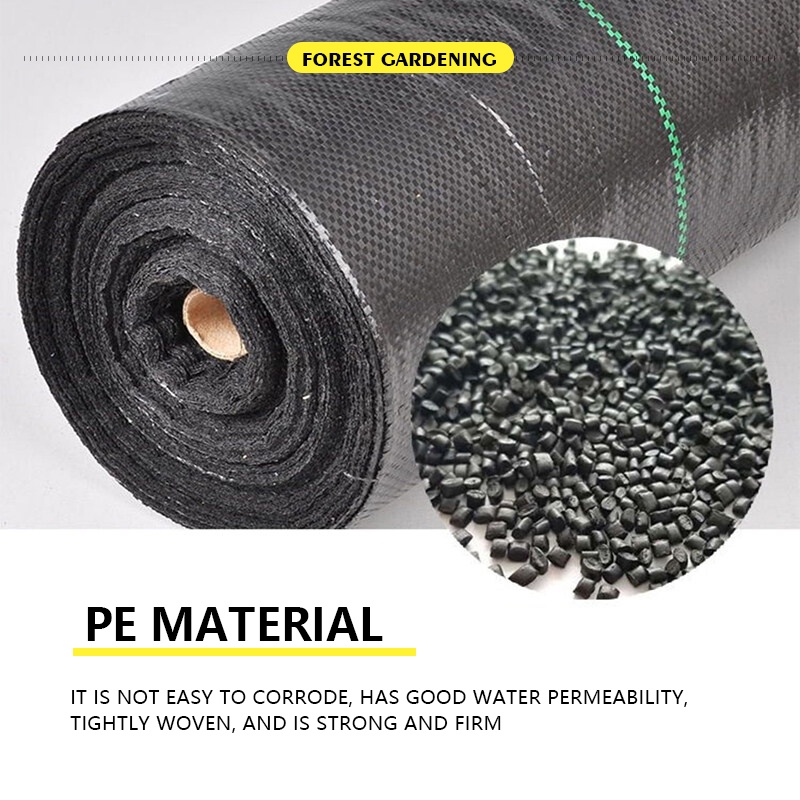 1/1.2mx100M Weed Control Barrier Fabric Weeding Cloth Black Degradable ...