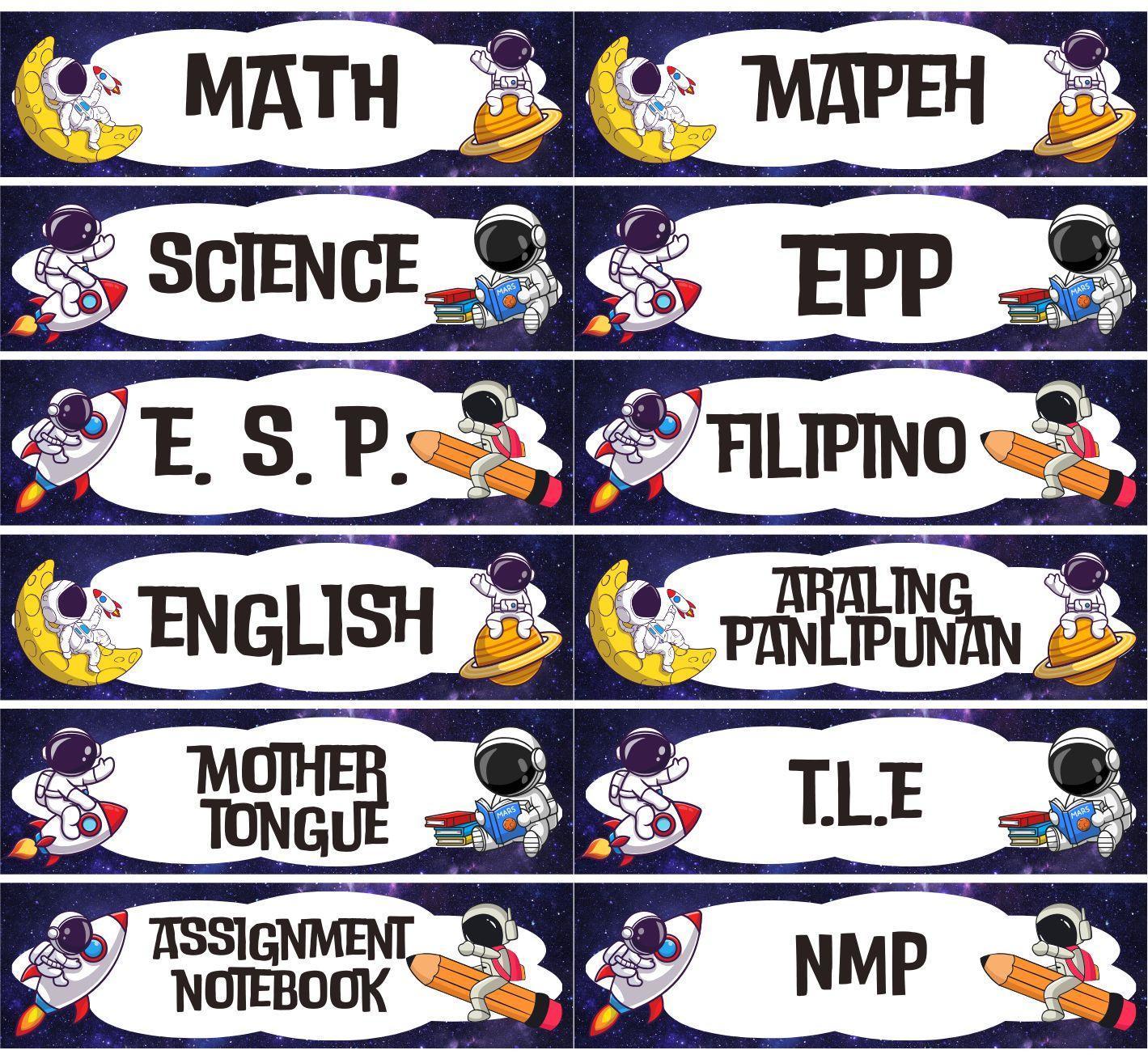 Personalized Subject Label Stickers (Subject and Name) | Shopee Philippines