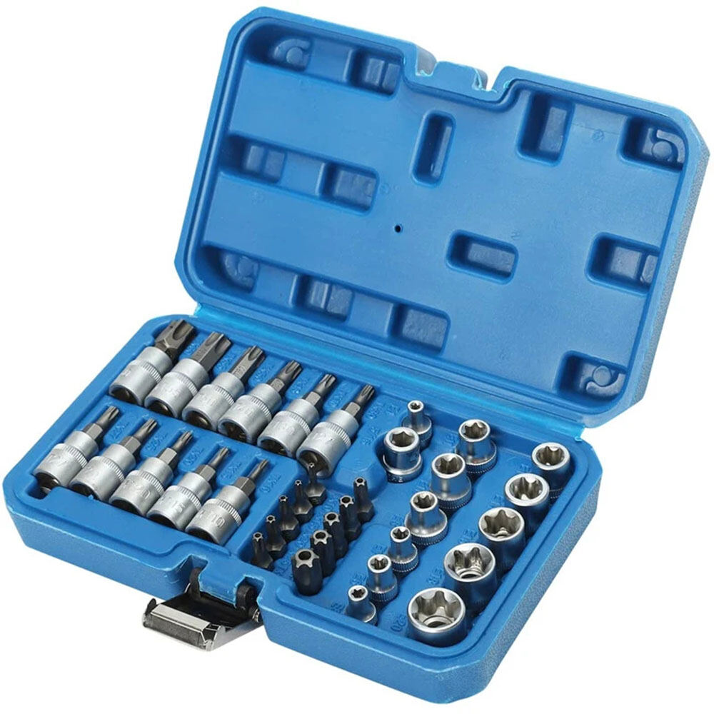 High-quality 34Pcs Torx Star Sockets & Bit Set Male / Female E-Security ...