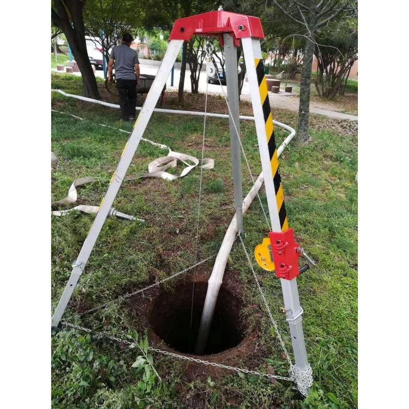 Aluminum alloy tripod emergency rescue limited space triangular lifting ...