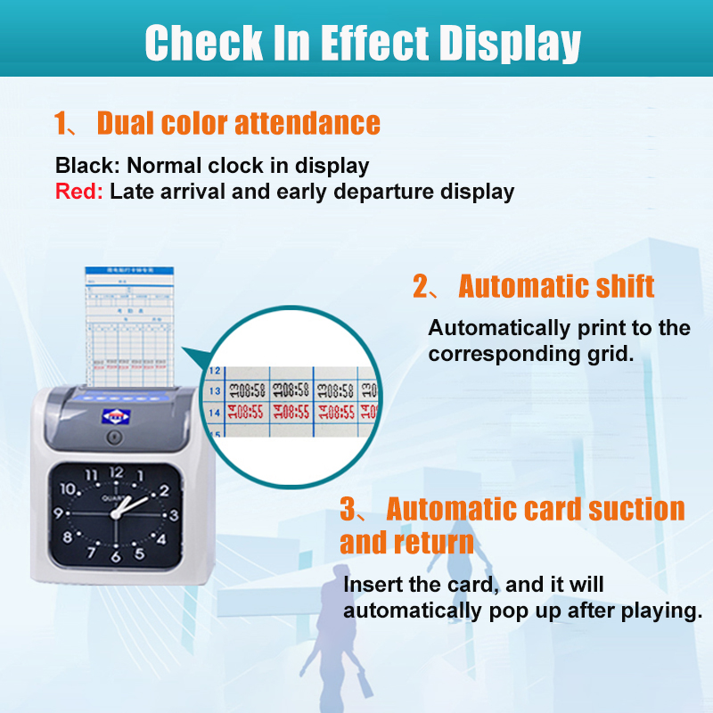 24/12 Hour System Bundy Clock With Timecard Power Outage Available With ...