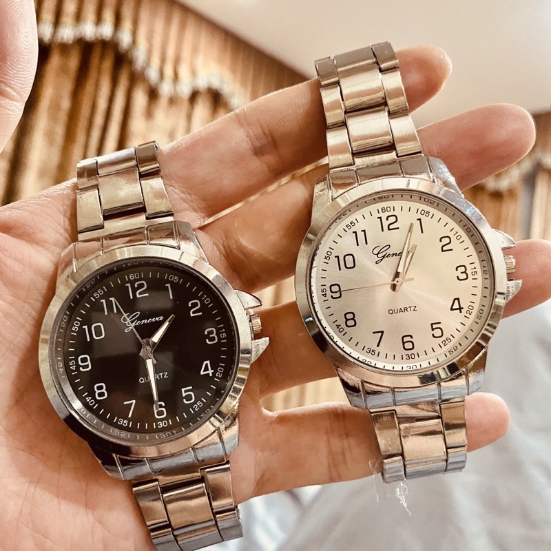 Geneva Stainless Watch Simple Watch Men Women Luxury Quartz Watches ...
