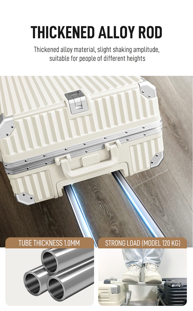 Freebird Stylish Luggage Sturdy Aluminum Frame Cup Holder Included