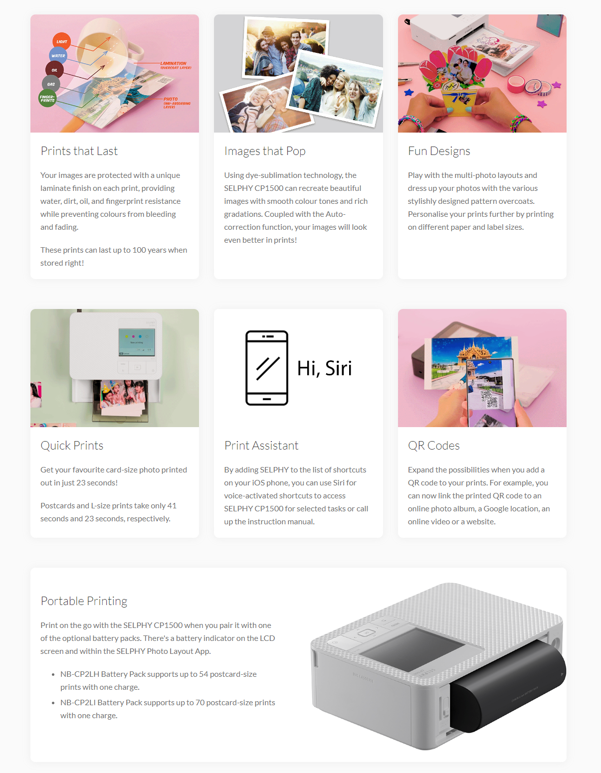 Canon SELPHY CP1500 Photo Printer for Printing via Computer, Mobile ...