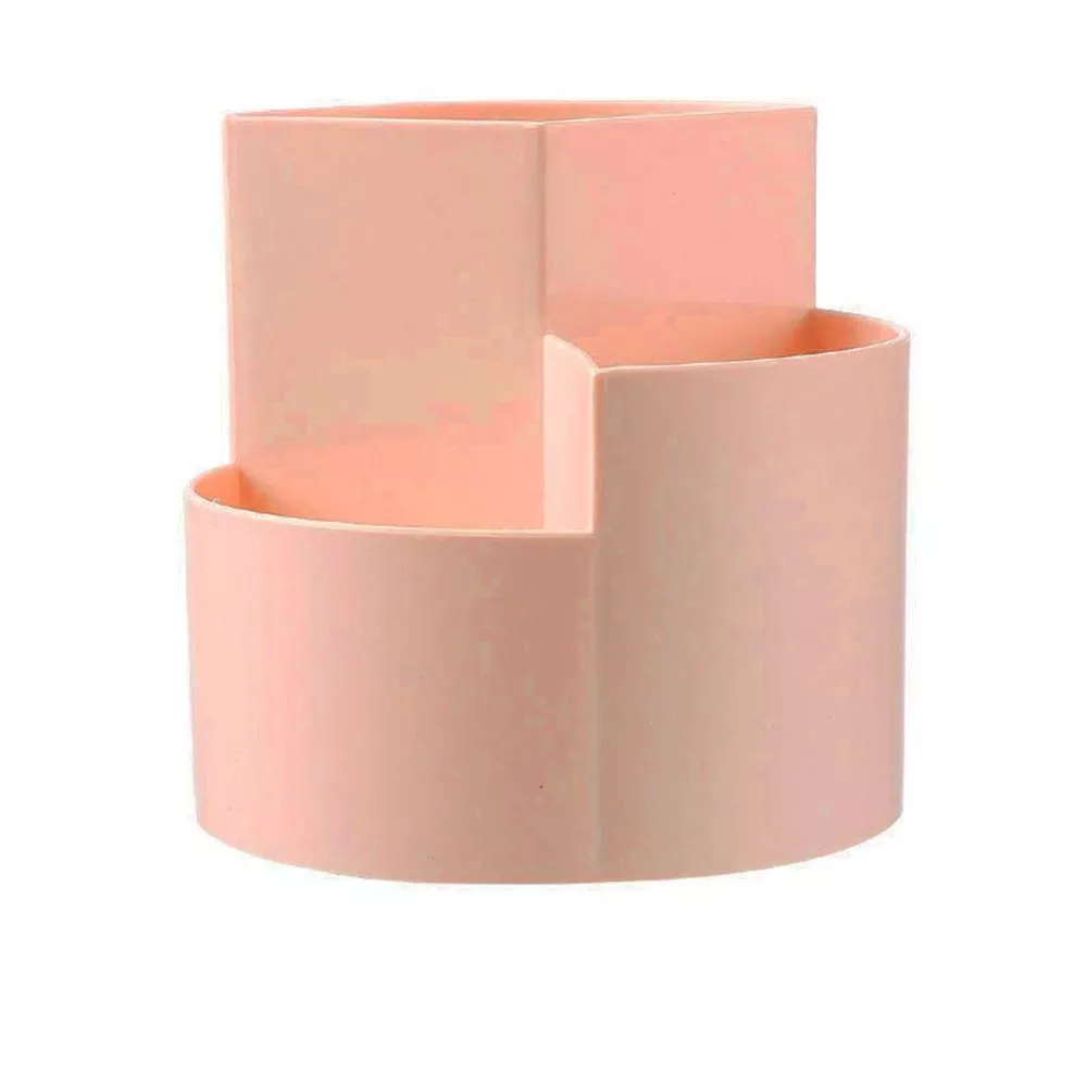 1Pcs 3Grid Makeup Brush Holder Stationery Storage Box Desktop