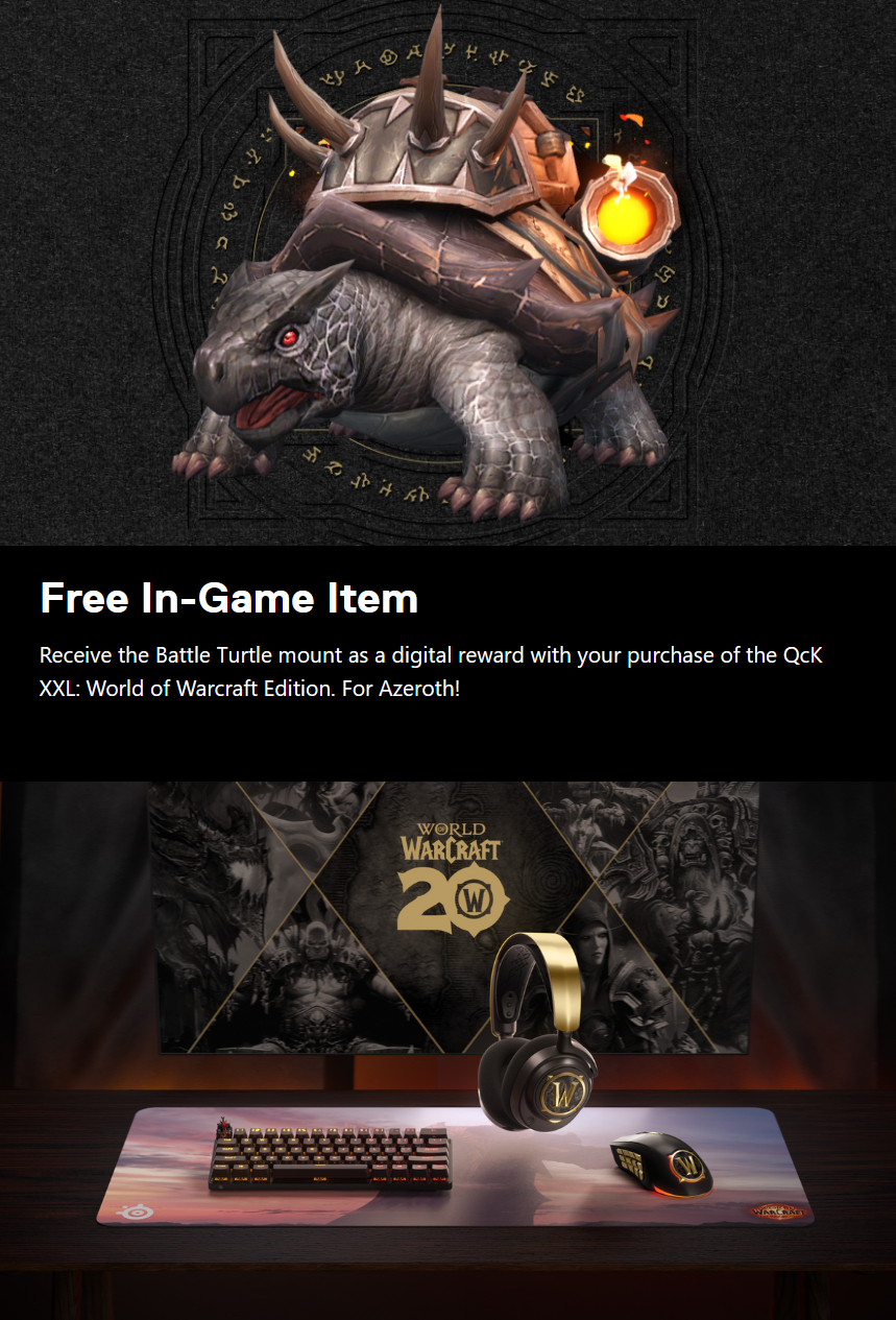 SteelSeries World of Warcraft Edition Qck XXL Gaming Mouse Pad (63447