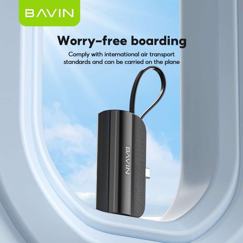 Bavin Pc012 Pc013 5000mah Mini Fast Charging Portable Power Bank Built In Cable Shopee 2894