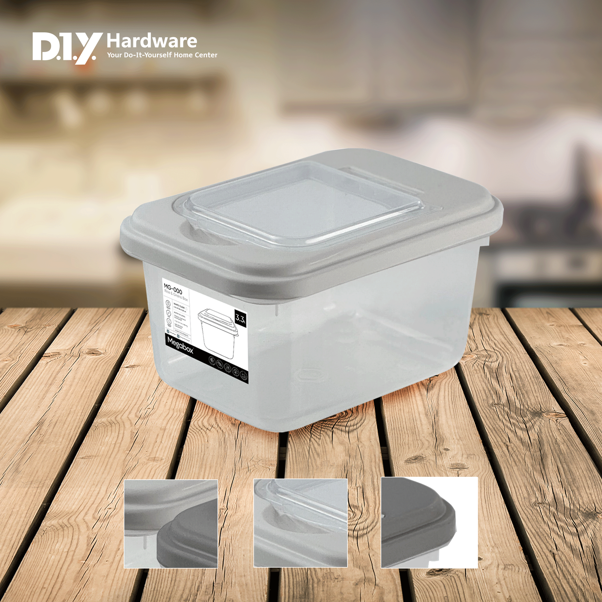 MEGABOX by DIY Hardware Rice box 3.3 L (MG-621) | Shopee Philippines