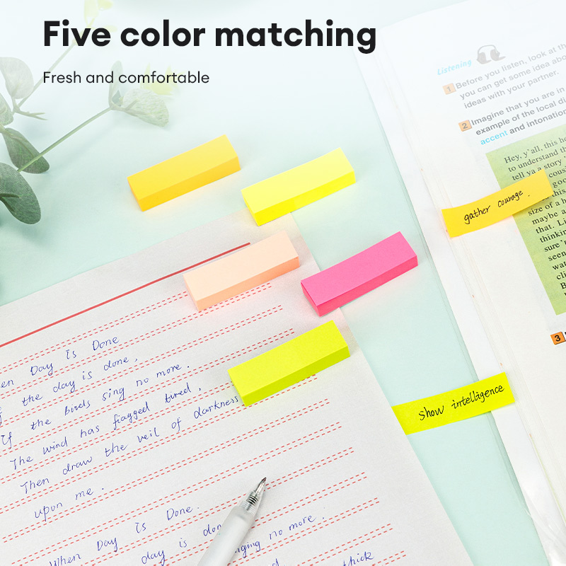 Deli 50*15mm Page Markers Sticky Note Multicolor Note Paper Office ...